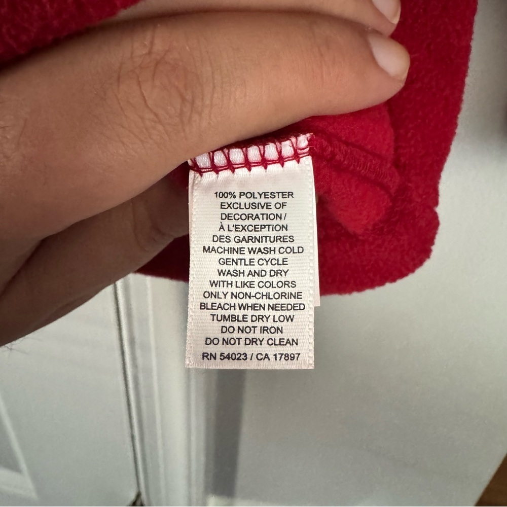 Old Navy Toddler 18-24M Red Fleece 1/4 Zip Pullover Sweater Top Soft Warm Cozy - Picture 4 of 10